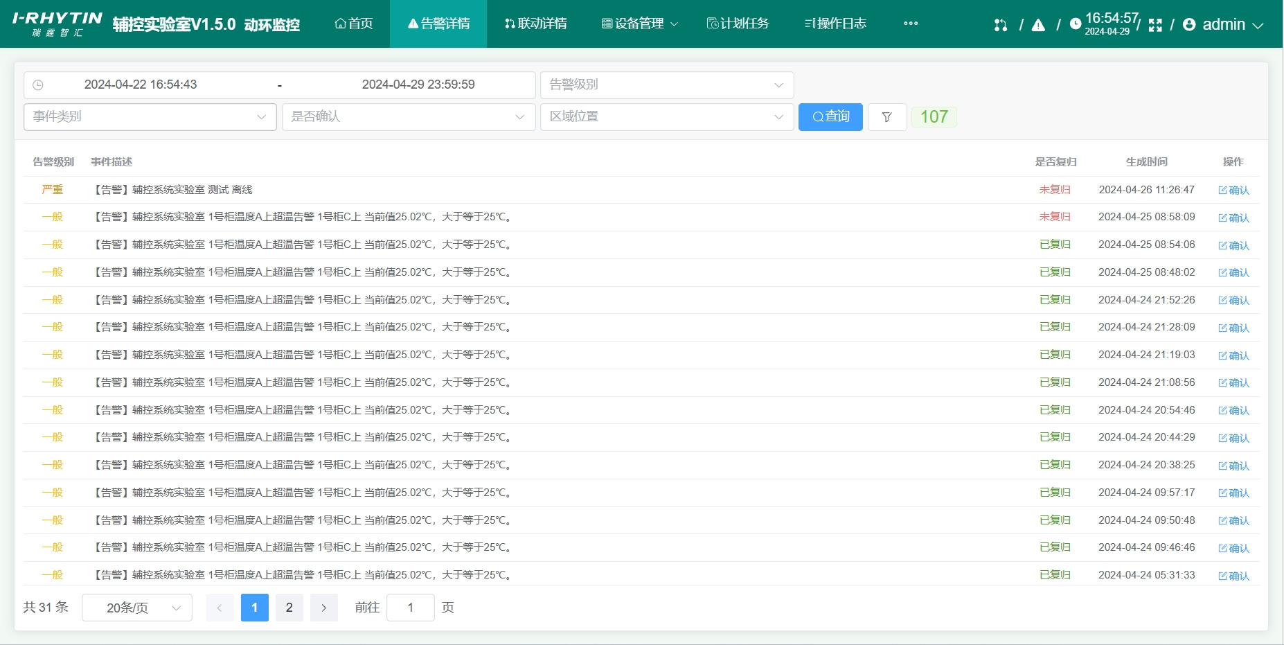 告警詳情